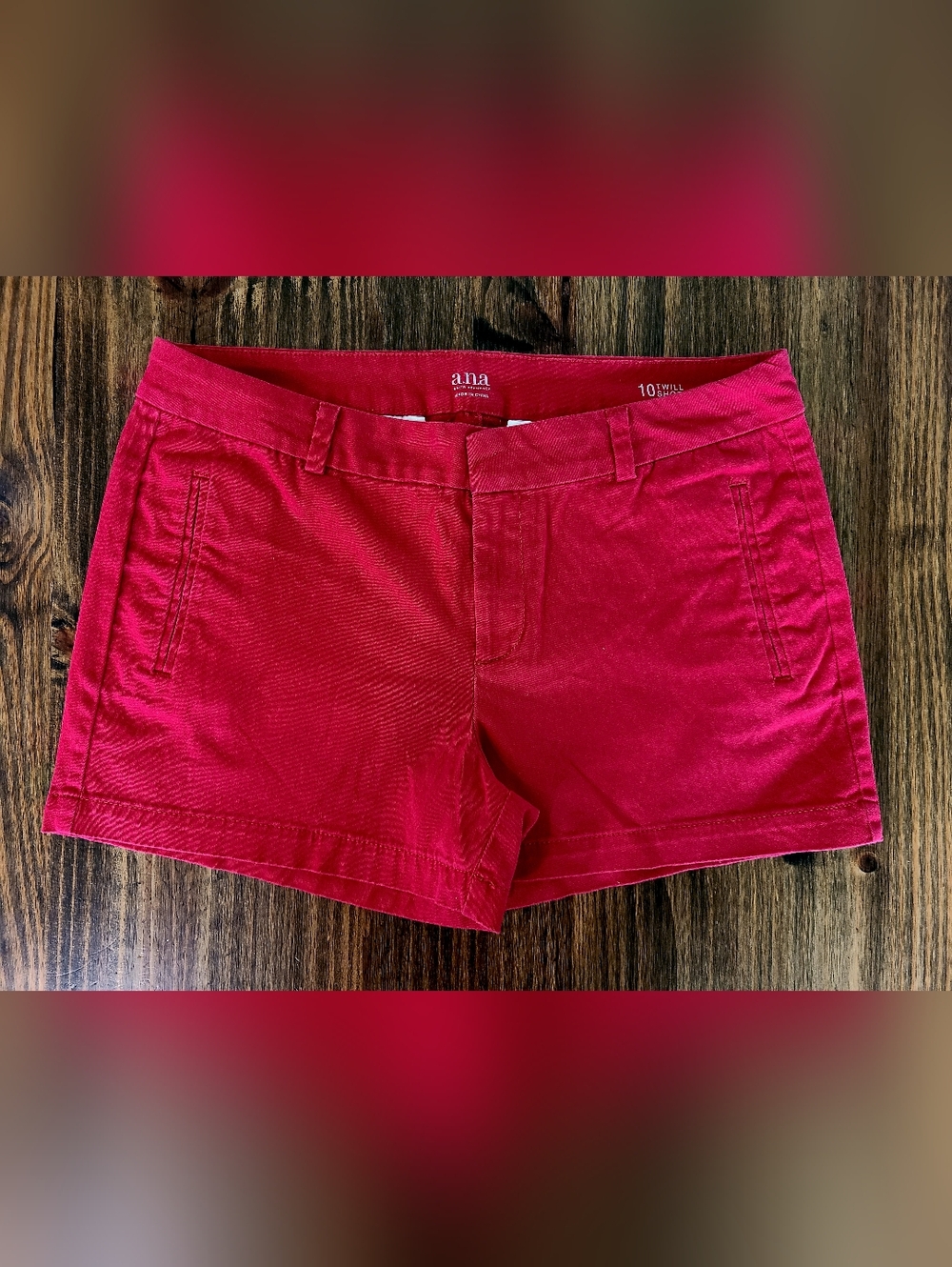 a.n.a Bright Red Twill Women's Shorts